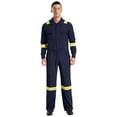 thumbnail image 1 of iiniim Men's Long Sleeve Enhanced High Visibility Reflective Stripes Coveralls with Chest Pockets Navy Blue 3XL, 1 of 7
