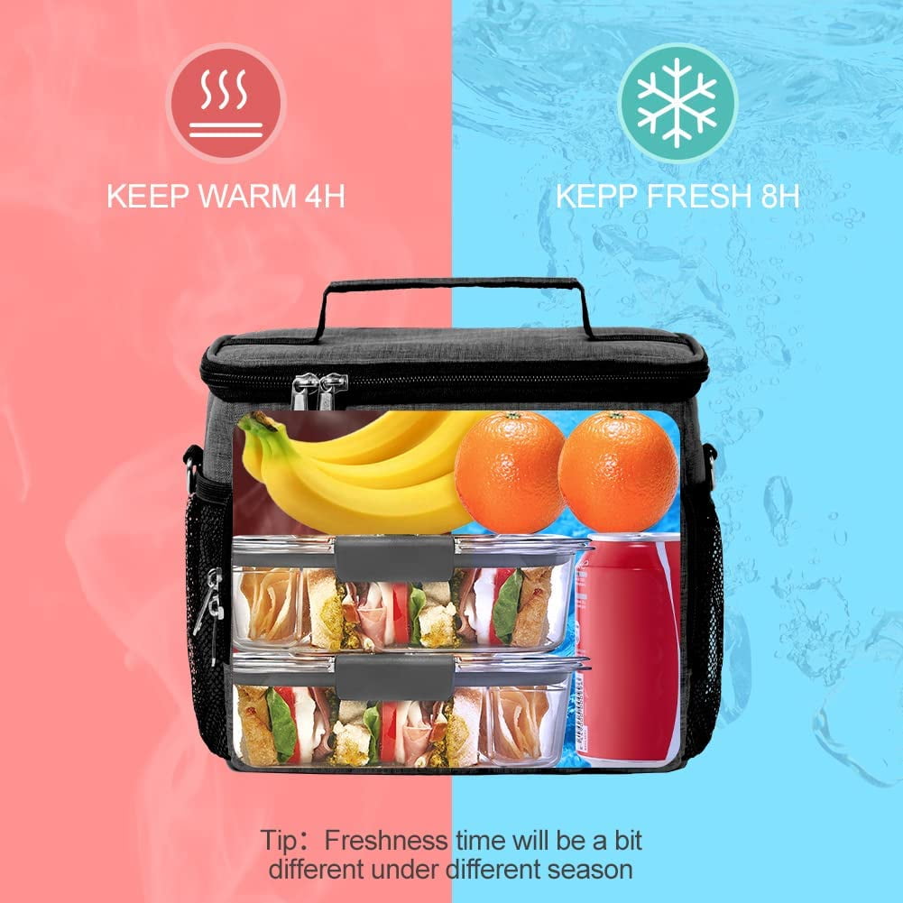 Flexzion Kids Insulated Lunch Bag for Girls and Boys, Toddler Lunch Box School Kids Lunch Bag Bento Box Daycare Lunch Box Picnic Cooler Tote Bag Easy