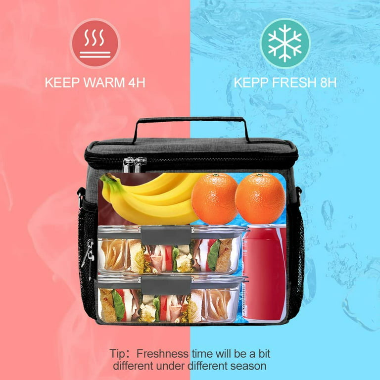 Insulated Lunch Bag For Women/men, Reusable Lunch Box For Office Work  School Picnic Beach, Leakproof Freezable Cooler Bag With Adjustable  Shoulder Strap For Teens/adult - Temu