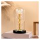 thumbnail image 1 of Flor de la inmortalidad con cubierta de vidrio y luces LED, flor de cristal eterna for siempre, rosa iluminada en cúpula de vidrio, 1 of 7