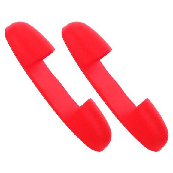 ETEREAUTY Red Silicone Finger Mitts for Kitchen Use, Cooking Gloves for Handling