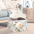 thumbnail image 3 of Yayeee Collapsible Cube Storage Bin with Lid Fabric Closet Decorative Basket with Handles, Whimsical Rose, 3 of 7