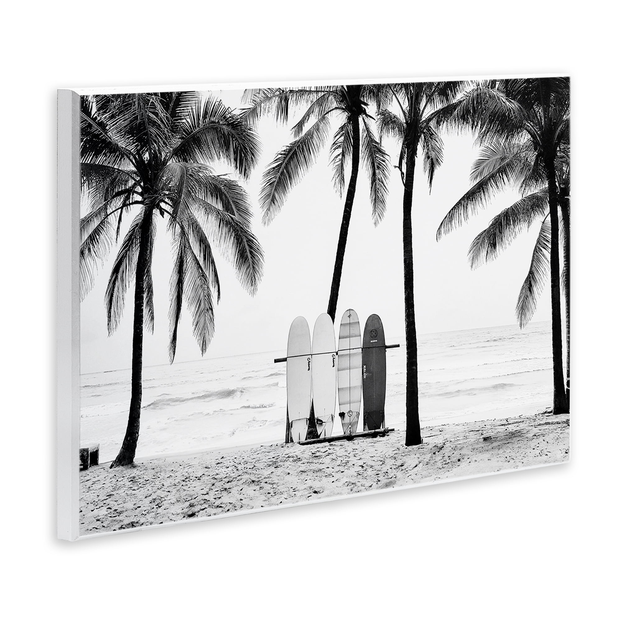 Stupell Industries Centered Surf Boards View Nautical & Beach Photography Unframed Art Print Wall Art, 19 x 13