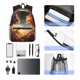 thumbnail image 4 of Fotbe Red And Gray Flame Fox Mochila Ligera Casual para Laptop para Hombres y Mujeres, Mochila Impermeable de Uso Diario, Mochila para Universidad, 4 of 6