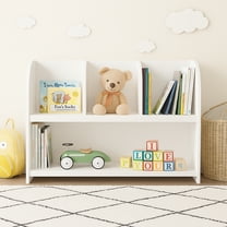 Kids Bookcase with 4 Compartments, Storage Book Shelf, Storage Display, Rack,Toy Organizer for Children's Room, Playroom, Nursery