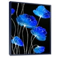 thumbnail image 3 of Designart 'Detail of Blue Flowers On Black Background II' Traditional Framed Canvas Wall Art Print, 3 of 4