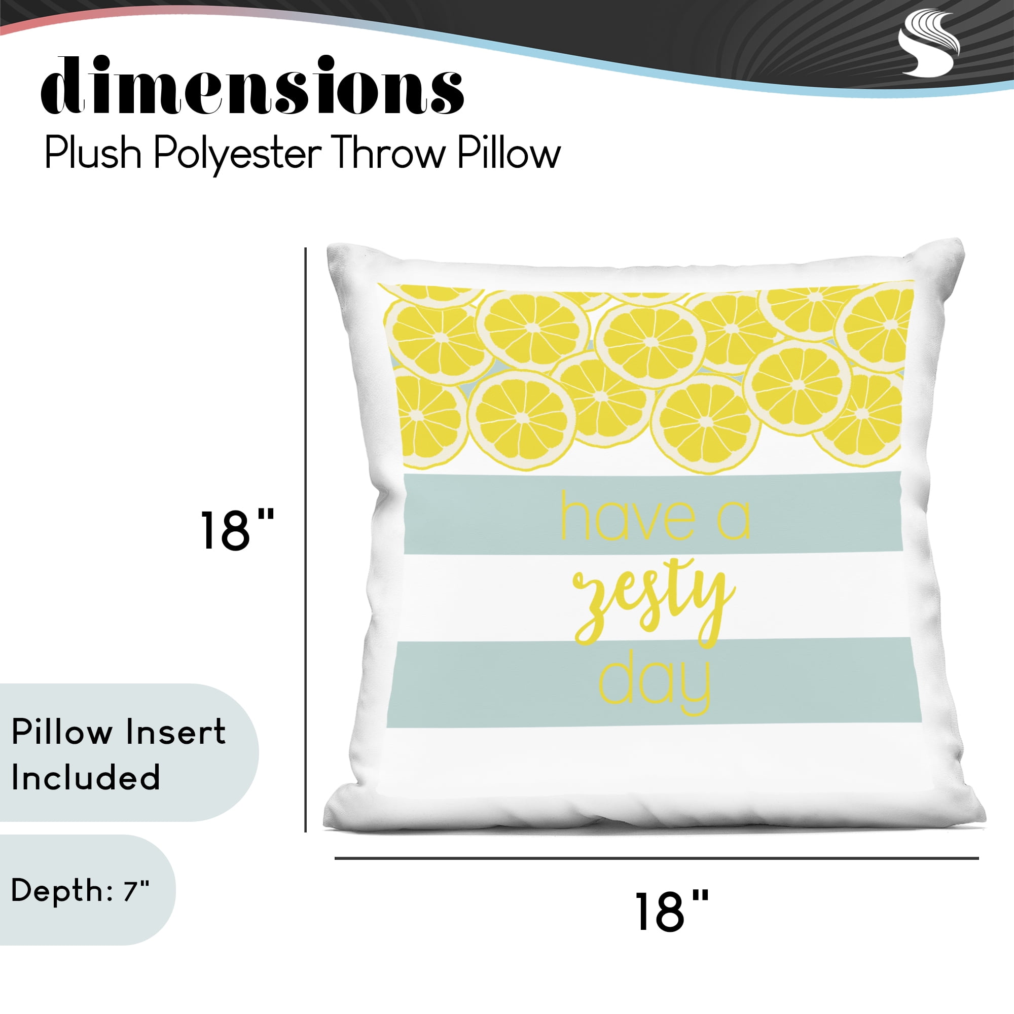 Stupell Industries Zesty Citrus with Stripes Decorative Printed Throw Pillow, design by Anna Quach