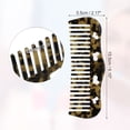 thumbnail image 2 of Unique Bargains 1 Pcs Women Heart Style Wide Tooth Comb for Curly Thick Wavy Straight Hair Brown Yellow, 2 of 6