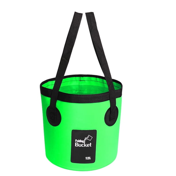 Eigraketly Cubo de agua plegable de PVC, lavabo, viaje, Camping, pesca, canotaje, organizador reutilizable, accesorios de contenedor Pescar Verde 12L Eigraketly OD022092-07