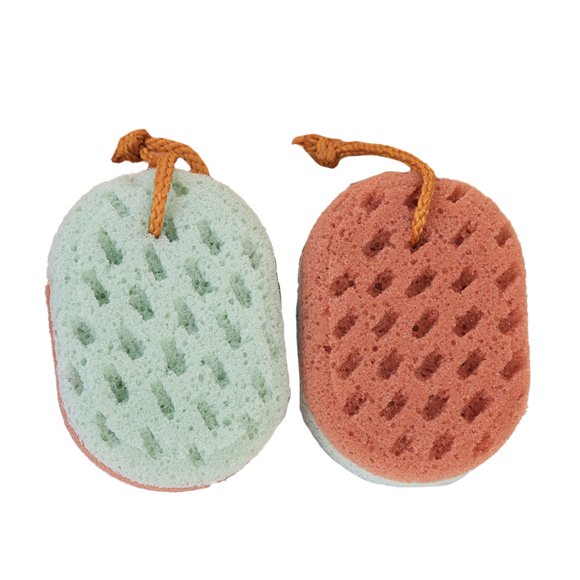Bewildely Esponjas de baño exfoliantes para eliminar la piel muerta, esponja para masaje corporal, pulidor, transpirable, hidratante para lavar Suministros de limpieza para el hogar