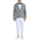 thumbnail image 2 of BLAZERS PARA HOMBRES INSPIRADOS EN CHIC Estampado de Animales Solapa con Muesca Ajuste Slim M Negro Blanco, 2 of 6