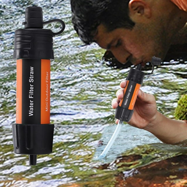 Purificador de agua 5000L Purificación de camping Pajitas de filtro de agua para viajes al aire libre Supervivencia Suministros de emergencia