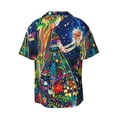 thumbnail image 6 of Daiia Colorful Floral Forest Fairy Men's Linen Shirts Short Sleeve Casual Shirts Button Down Shirt for Men Beach Summer Wedding Shirt-Medium, 6 of 6