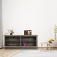 thumbnail image 2 of Wood Tv Stand For Tvs To 55, 65 Inch Fla T Screen，Entertainment Center With Bookshelves，Farmhouse Tv Stand Brown(brown), 2 of 7