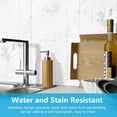 thumbnail image 3 of 10-Sheet Herringbone Tile Peel and Stick Backsplash, White Marble PVC Stick on Backsplash, Self Adhesive Wall Tile for Kitchen and Bathroom, 3 of 5