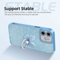 thumbnail image 6 of Compatible with iPhone 11 Case with Butterfly Bracket Ring Stand Glitter,Luxury Cute Clear Flexible Cover Camera Protection Shockproof Phone Case for Women Girl-Blue, 6 of 6