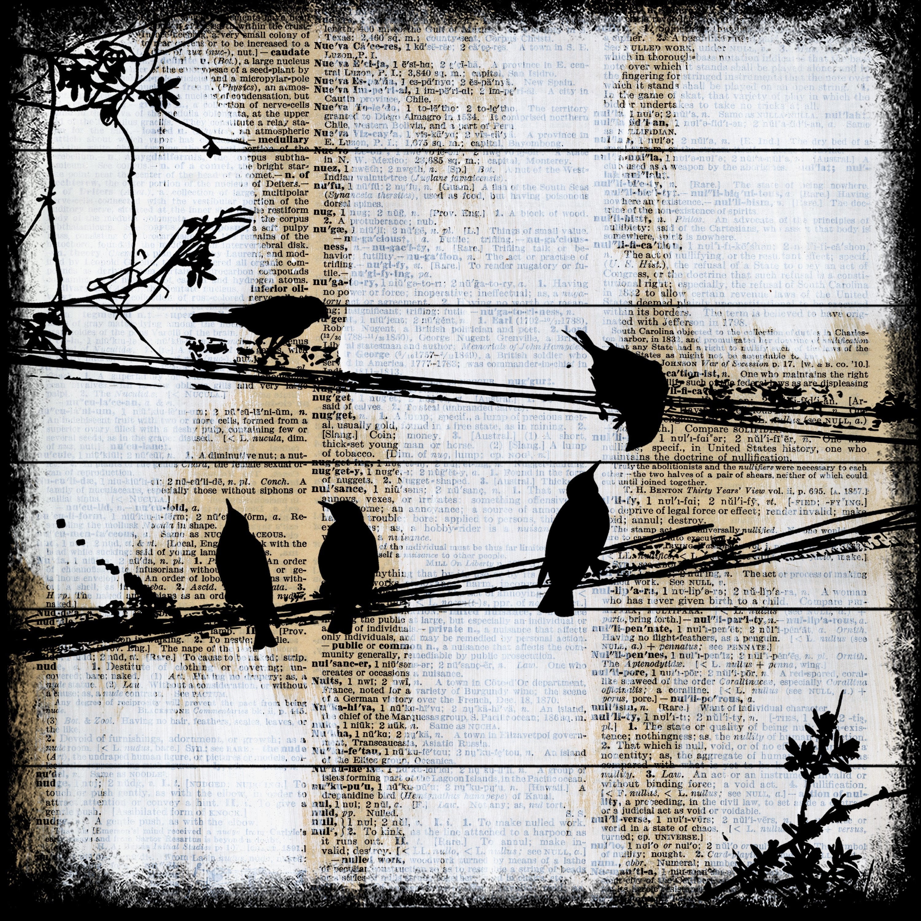 "Word Keepers" Painting Print on White Wood