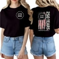 thumbnail image 4 of ibiyuan Usa 250th Anniversary Shirt Women T Shirts Oversized Round Neck 250 Anniversary Usa Flag Short Sleeve Tshirts Independence Day Women Shirts Womens Tops, 4 of 6