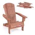 thumbnail image 1 of Costway Juego De 2/4 Sillones Para Exteriores Con Marco De Madera De Abeto, Respaldo Alto Y Reposabrazos Ergonómicos, Adirondack De Gran Tamaño Para Patio, Césped, Terraza, Camping, Color Marrón, 1 of 3