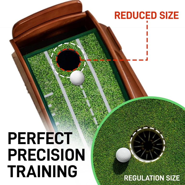 Perfect Practice Indoor Golf Putting Green, 8' Compact, Crystal