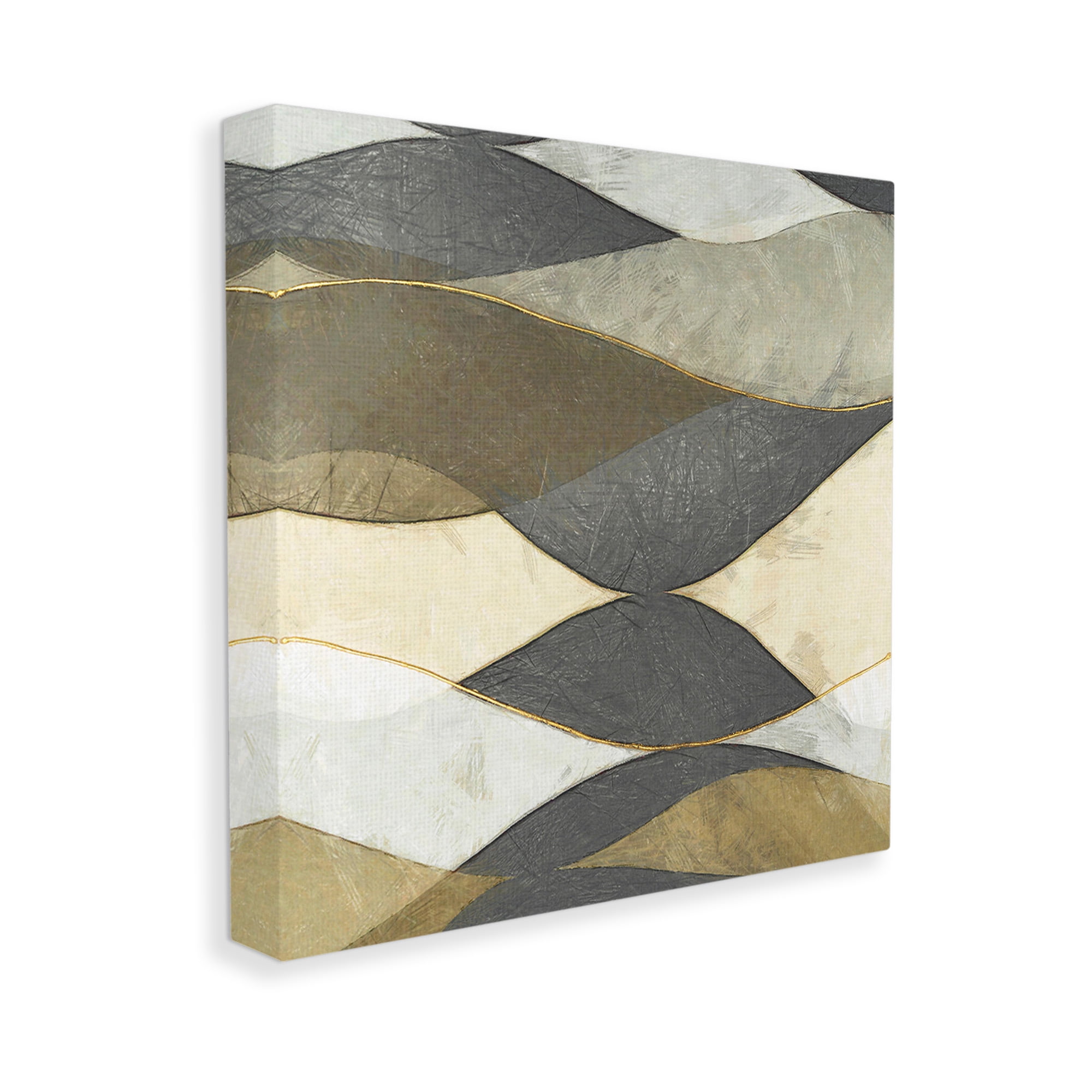 Stupell Industries Geometric Desert Landscape Abstract Painting Gallery Wrapped Canvas Art Print Wall Art, 24 x 24