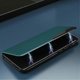 thumbnail image 4 of Funda con tapa magnética para Samsung Galaxy S24, funda de piel sintética ultradelgada con ventana lateral transparente, color negro, S24 Ultra, 4 of 4
