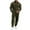 Army Green, variant on HAiming Mens Sets 2 Pieces Tracksuit Long Sleeve Button up Cargo Jacket and Jogger Pants Solid Color Outfits