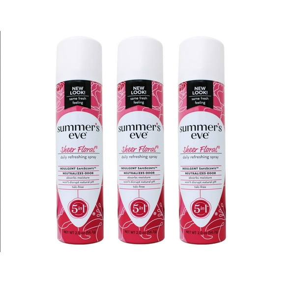 3 Pack - Summer's Eve Sheer Floral Freshening Spray 2 Ounce