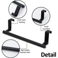 thumbnail image 4 of Kitchen Cabinet Towel Holder, Multifunctional Kitchen Towel Holder ,14" Professional Over Cabinet Towel Bar Rank, Universal Fit On Cupboard Doors, 2 Pack Black, 4 of 8