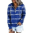 thumbnail image 2 of Vedolay Womens Sweatshirts Women's 2023 Oversized Hooded Sweatshirts Casual Long Sleeve Pullover Loose Lightweight Fall Clothes,Blue XL, 2 of 5