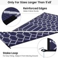 thumbnail image 4 of Alfombra exterior Smiry, 183 x 274 cm, impermeable y reversible, color azul marino, 4 of 8