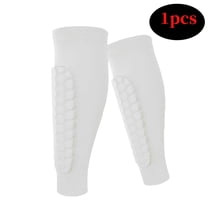 2026 New Skiing Shin Guards Pads Socks,Calf Compression Sleeve with Honeycomb Pads,Breathable Elastic Anti-Collision for Skiing & Snowboarding(White)