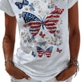 thumbnail image 4 of WRFWUL 250th Anniversary USA Shirt Women America 250 Shirt Short Sleeve Celebration Patriotic Flag Print 1776-2026 Tshirt, 4 of 4