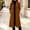 Brown, variant on IUYRTFE Women's Long Lapel Collar Coat Casual Solid Color Overcoat with Pockets