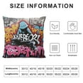 thumbnail image 5 of MLJA Graphic Throw Pillow Cushion Cover, Culture New York City Wall Graffiti Art Spray , Decorative Square Accent Pillow Case, Aqua Vermilion, 5 of 5