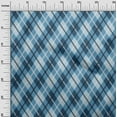 thumbnail image 3 of oneOone Cotton Cambric Teal Blue Fabric Check Quilting Supplies Print Sewing Fabric By The Yard 42 Inch Wide, 3 of 4