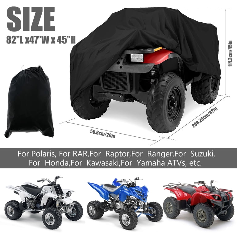 210d Quad Bike Atv Cover Black Waterproof Resistant Dustproof Anti-uv