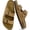 Chestnut Suede, variant on Unisex 100% Genuine Suede Summer Sandals, Arch Support Cork Footbed Slide Sandal with Double Adjustable Buckle Slip On Shoes for Women Men