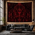 thumbnail image 6 of Ornate Heart Within a Crowned Oval of Moons and Sigils, Mystical Gothic for Occult Art Fans, Esoteric Symbol Decor, Halloween Gift, Tapestry Wall Hanging for Bedroom and Den, 6 of 7