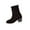 Black, variant on Boots for Women Fall Winter Suede Chunky Heel Pointy Toe Thick Soled Short Boots Fashion Casual Cozy Versatile Snow Boots