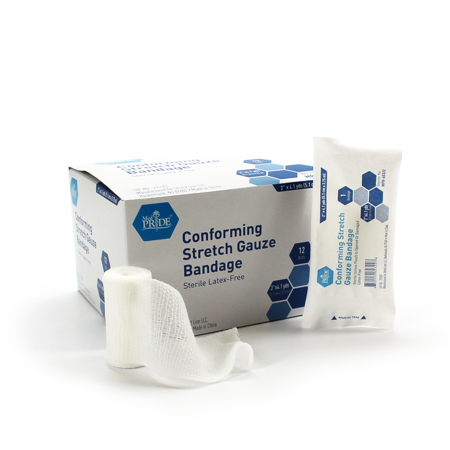 MedPride Stretch Gauze Bandage Roll Sterile 6 Box of 6