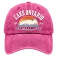 thumbnail image 7 of Unisex Retro Lake Ontario Baseball Cap, Vintage Graphic Trucker Hat with Adjustable Strap, 7 of 7