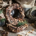 thumbnail image 2 of Fall Natural Rattan and Willow Wreath Christmas, 2 of 11