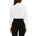 thumbnail image 3 of INSPIRE CHIC Long Sleeves Leotard Shirt for Women's Collared Business Dressy Bodysuit Top, 3 of 5