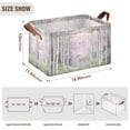 thumbnail image 7 of Yayeee Foldable Storage Basket for Shelves with Handles Waterproof Cloth Bins, Purple Deer, 7 of 7
