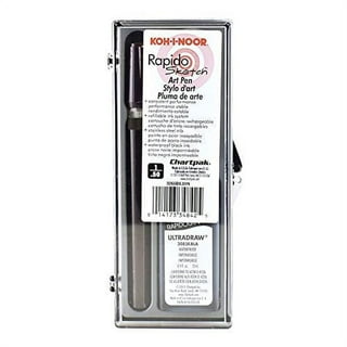 Koh-I-Noor Rapidograph Slim Pen and Ink Set, 7 Assorted Pen Nibs and .75 oz