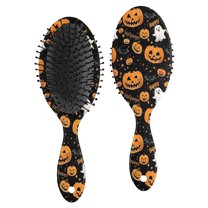 Happy Halloween Pumpkin Pattern Hair Brush,Girls Detangling Hair Brush,Glide Through Tangles with Ease for Wet & Dry Hair,8.8"X2.8"