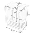 thumbnail image 7 of 24" Bathroom Vanity,Wood Cabinet Basin Vessel and Sink Set,Ceramic Sink with Pre-Drilled Fauce Holes,Freestanding Storage Cabinet with Doors and Open Shelf,4" faucet will fit this product(not include), 7 of 7