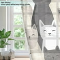 thumbnail image 4 of Yayeee Window Curtains Light Filtering 63"x52" Grommet Panel Pair Home Living Room Decor, Beige Cute Cats, 4 of 7