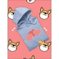thumbnail image 3 of Happy Corgi W Heart Balloons Hoodie Women -Image by Shutterstock, Female XX-Large, 3 of 4